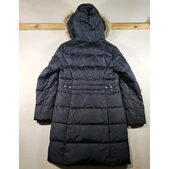 Lauren Ralph Lauren Coat Women's Size SP Faux Fir Down Filled Puffer Coat Navy - Picture 3 of 10